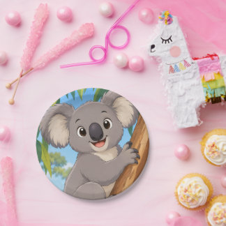 Koala Bear Paper Plates