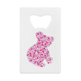 Koala-Bear-Pink-Hearts Credit Card Bottle Opener