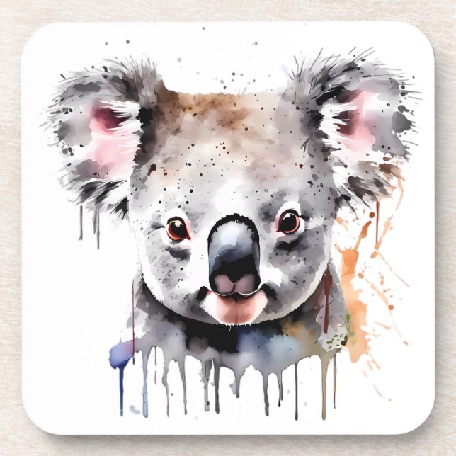 Koala Bear Portrait Coaster (Front)