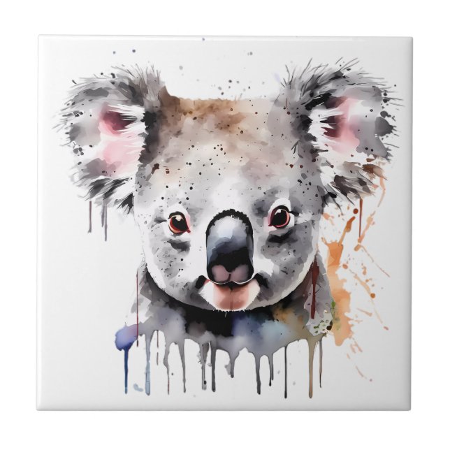Koala Bear Portrait Tile (Front)