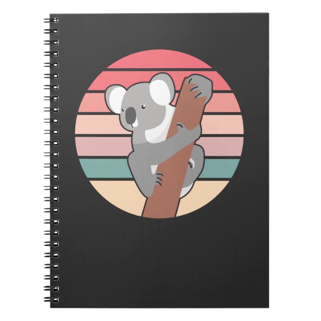 Koala Bear Retro Notebook (Front)