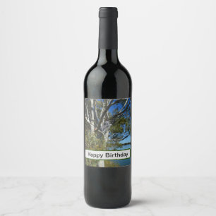 Koala Bear Sleeping In Gum Tree, Wine Label
