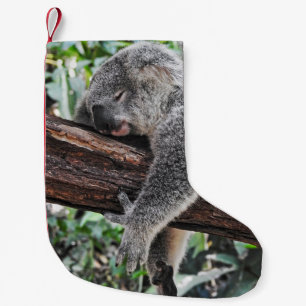 KOALA BEAR SLEEPING ON TREE SMALL CHRISTMAS STOCKING