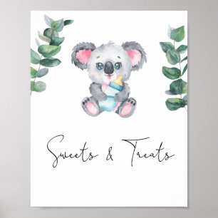 Koala Bear - sweets and treats baby shower Poster