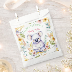 Koala Bear Themed Girl's Happy Birthday Favour Bag
