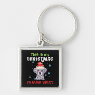 Koala Bear This Is My Christmas Pajama Shirt Keychain