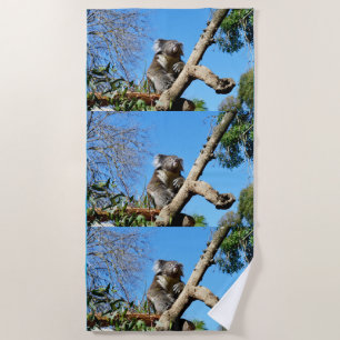 Koala Bear Time To Reflect On Life, Beach Towel