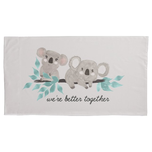 Koala Bear Water Colour Art Pillow Case (Front)
