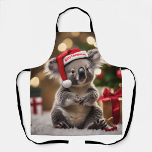 Koala Bear Wearing Santa Hat,  Apron