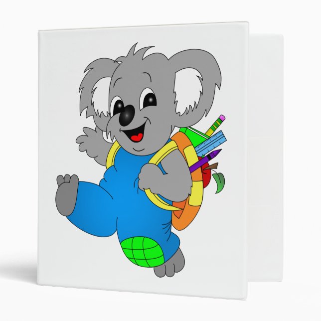 Koala Bear with backpack Binder (Front/Inside)