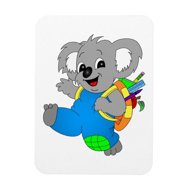 Koala Bear with backpack Magnet (Vertical)