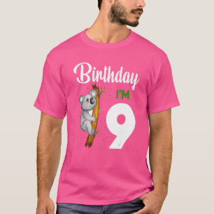 Koala Birthday 9th Girl 9 Year Old Koalas  Kids Bo T-Shirt