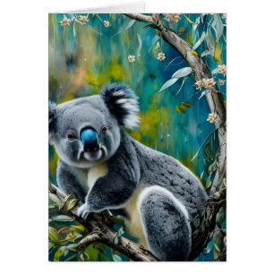 Koala Blank Inside Greeting Card