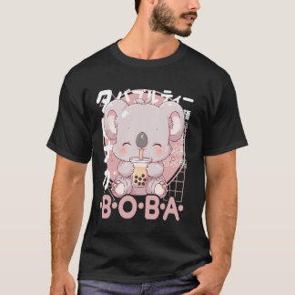 Koala Boba Tea Kawaii Bubble Tea Koala Anime Neko  T-Shirt