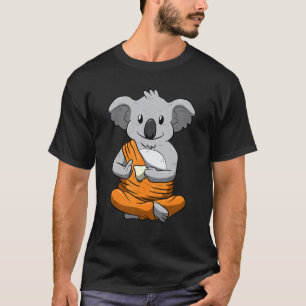 Koala Buddha Drinking Tea Zen Yoga Meditation T-Shirt