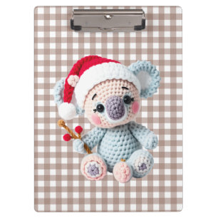 Koala Christmas clip art, faux yarn koala,  Clipboard