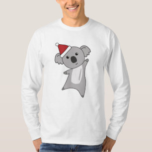 Koala Christmas Cute Animals Kids Santa T-Shirt