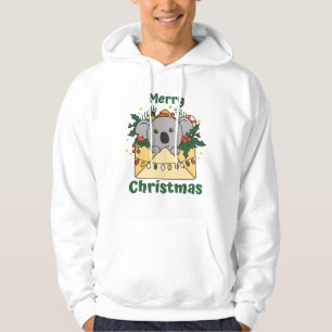 Koala Christmas Letter Winter Animals Koalas Hoodie