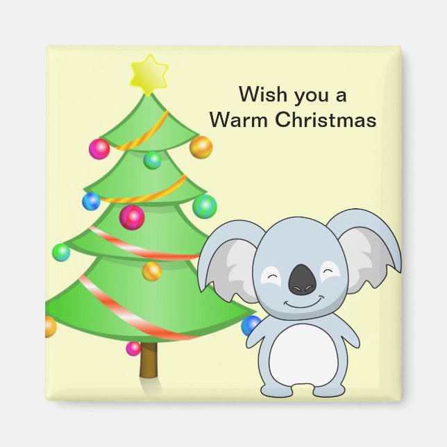 Koala Christmas Magnet (Front)