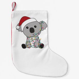 Koala Christmas Snow Winter Animals Koalas Adult C Small Christmas Stocking