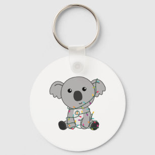 Koala Christmas Snow Winter Animals Koalas Keychain