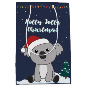 Koala Christmas Snow Winter Animals Koalas Medium  Gift Bag