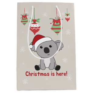 Koala Christmas Snow Winter Animals Koalas Medium  Gift Bag