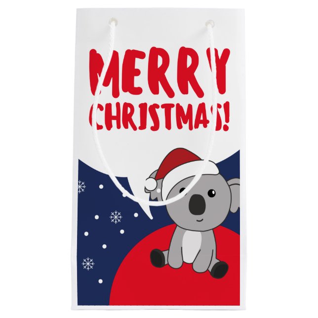 Koala Christmas Snow Winter Animals Koalas Small G Small Gift Bag (Front)