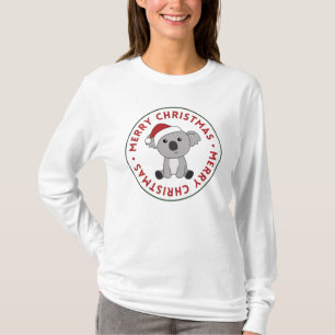 Koala Christmas Snow Winter Animals Koalas T-Shirt