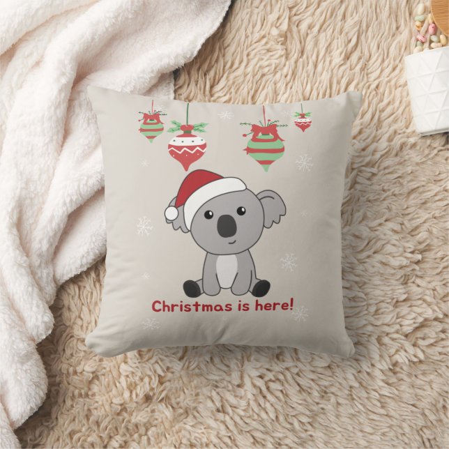 Koala Christmas Snow Winter Animals Koalas Throw P Pillow (Blanket)