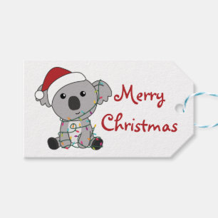 Koala Christmas Snow Winter Animals Koalas Trucker Gift Tags