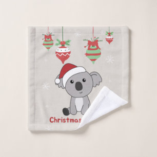 Koala Christmas Snow Winter Animals Koalas Wash Cl Wash Cloth