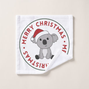 Koala Christmas Snow Winter Animals Koalas Wash Cl Wash Cloth