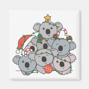 Koala Christmas Tree Drôle Animal Christmas Magnet