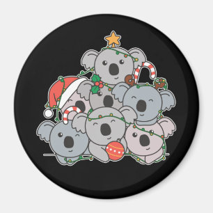 Koala Christmas Tree Drôle Animal Christmas Magnet