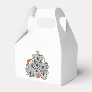 Koala Christmas Tree Funny Animal Christmas Favour Favor Box
