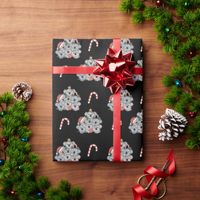 Koala Christmas Tree Funny Animal Christmas Wrapping Paper (Holiday Gift)