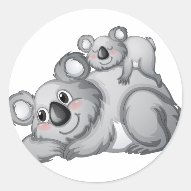 Koala Classic Round Sticker (Front)