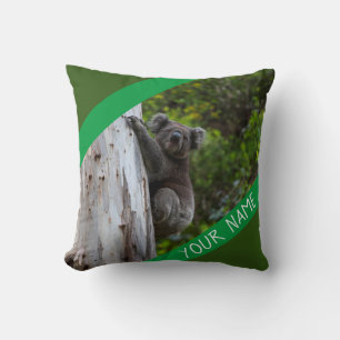 Koala Climbing A Tree Australia Throw Pillow