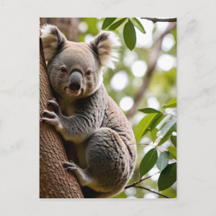 Koala Climbing a Tree Postcard