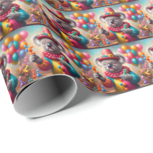 Koala Clown Wrapping Paper