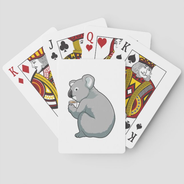 Koala Coffee Cup Playing Cards (Back)