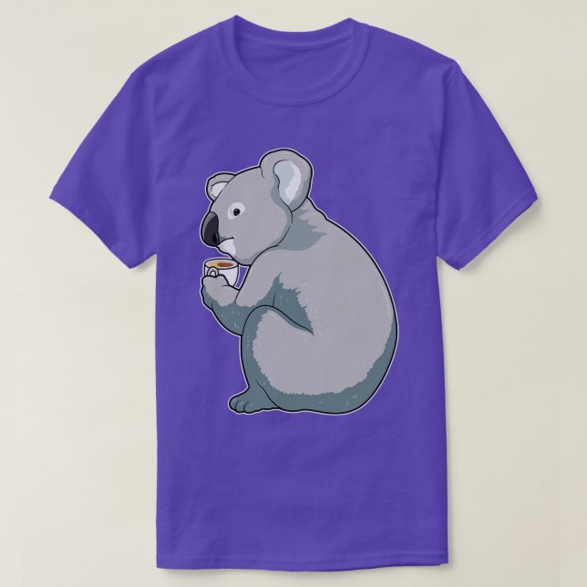 Koala Coffee Cup T-Shirt (Design Front)
