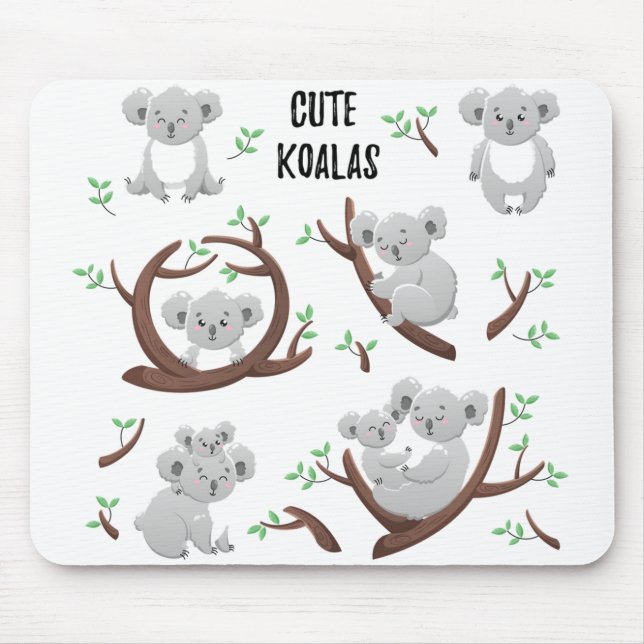 koala collection bear Cool Koala , Support Austral Mouse Pad (Front)
