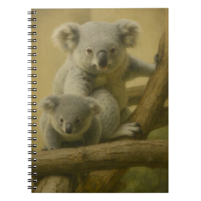 Koala Companions – Tender Wildlife Art Print Notebook (Front)