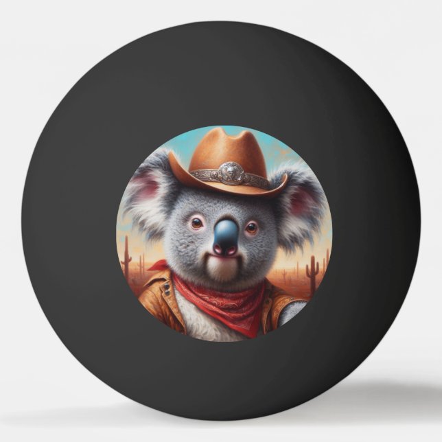 Koala Cowboy Ping Pong Ball (Front)