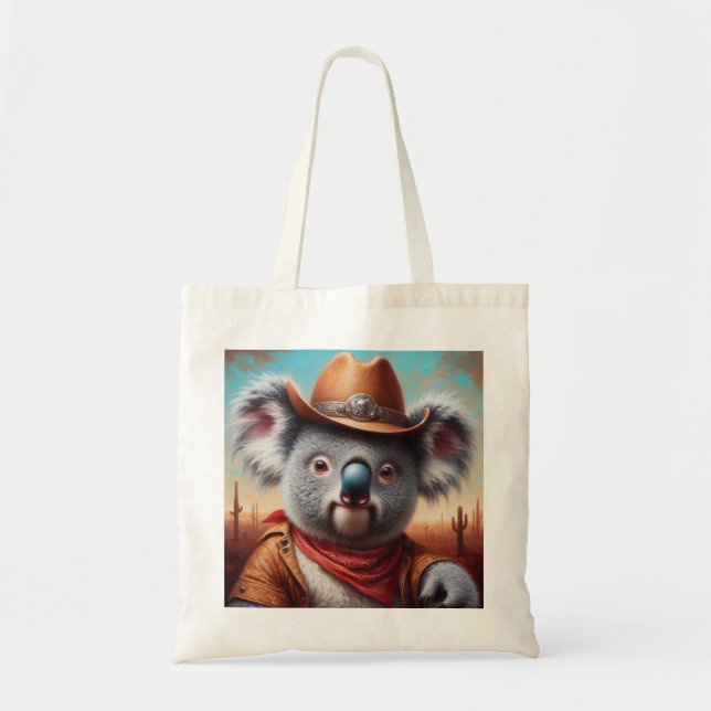 Koala Cowboy Tote Bag (Front)