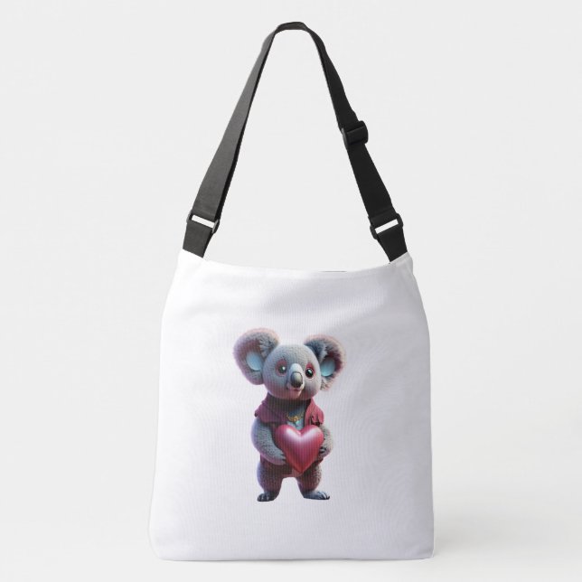 Koala Cuddle Bliss - Cross-Body Bag Tote (Front)
