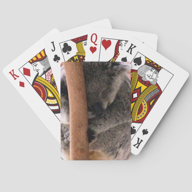 koala cuddles playing cards (Back)