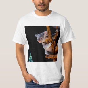 Koala Cute in Tree Grey T-Shirt